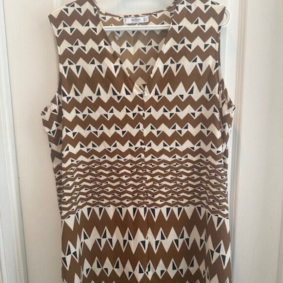 Mango Retro Print Tunic - M - Picture 1 of 5